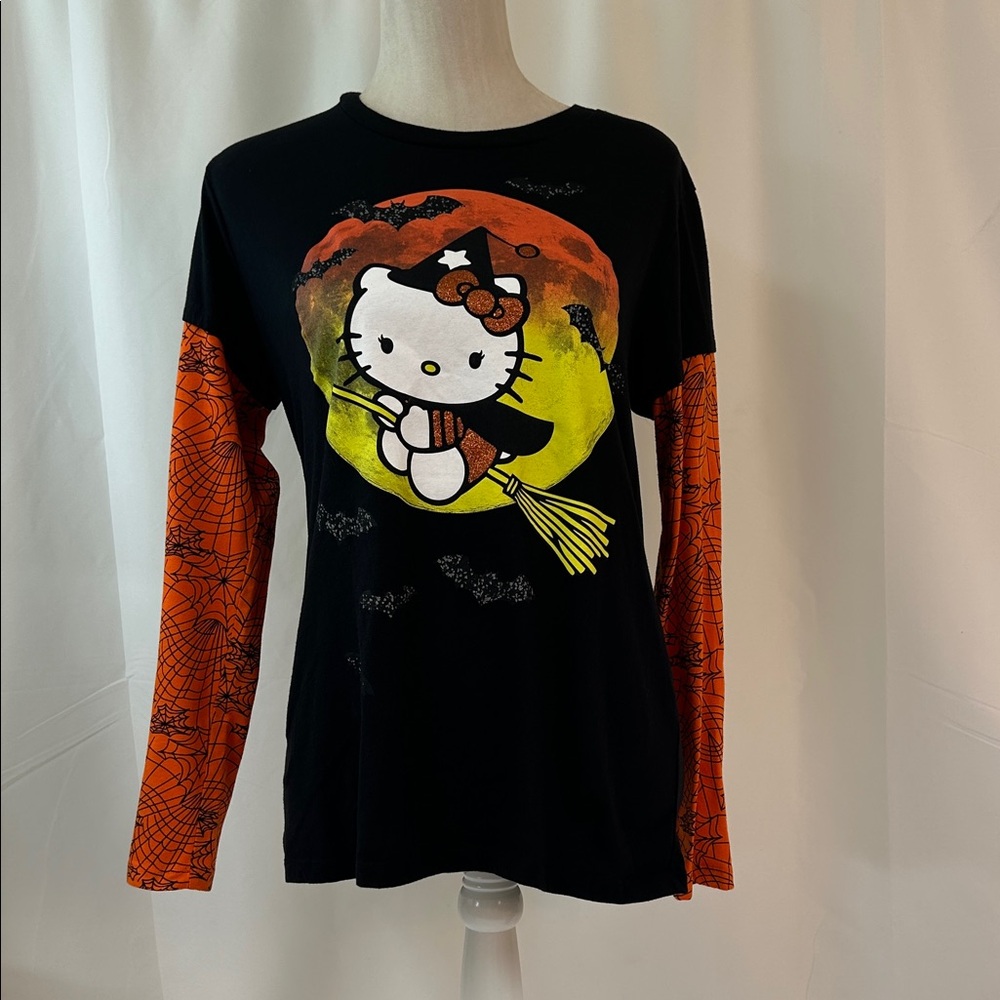 Hello Kitty Sanrio Halloween Witch Long Sleeve Tee - Juniors Size XXL